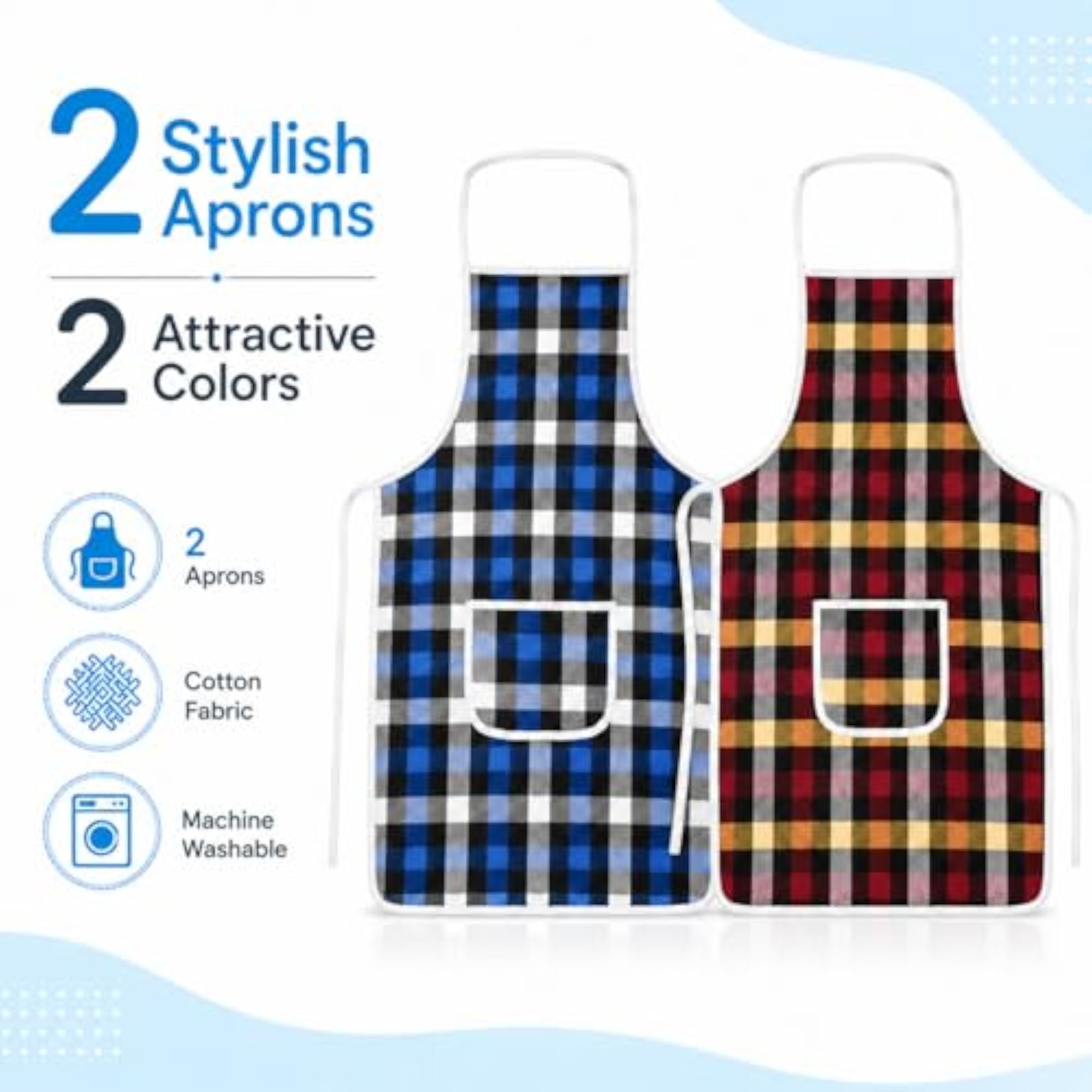 Kitchen Apron Combo Pack of 2 for Women & Men